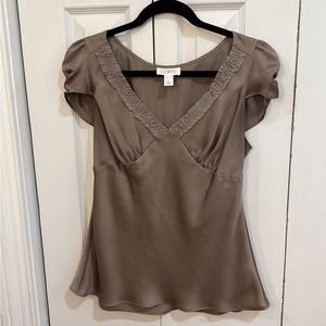 SOLD Y2K loft blouse size 8 faux satin